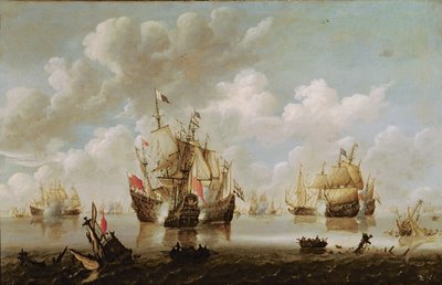 Naval Battle by Willem van de Velde the Younger